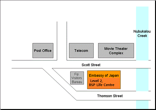Japanese Embassy Location Map